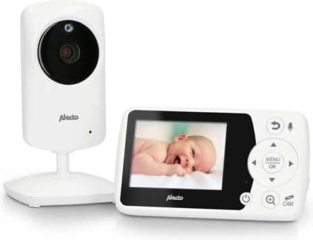 Alecto - Babyfoon met camera en 2.4'' kleurenscherm, wit