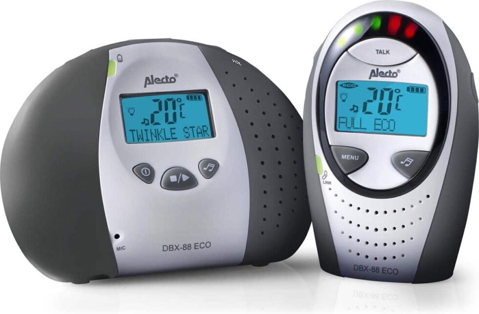 Alecto - Eco DECT baby monitor with display wit/anthraciet