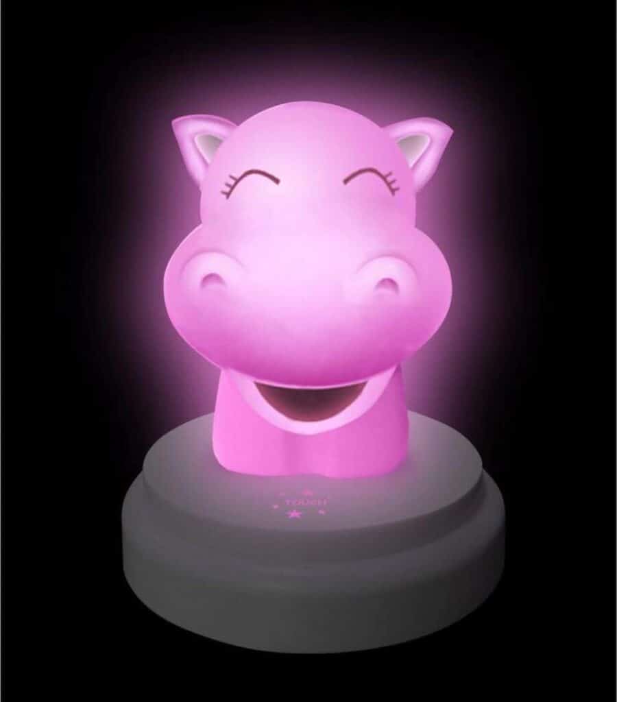 Alecto - LED night light, hippo