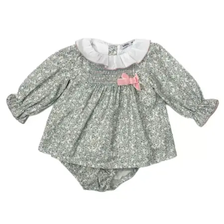 Babidu - Romper met kraag - groen