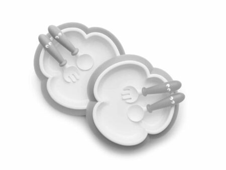 BabyBjörn - Babybord, Lepel en Vork, set van 1 - Grijs