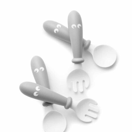 BabyBjörn - Babylepel en Vork, 4-delig - Grijs