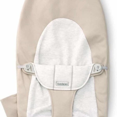 BabyBjörn - Stoffen Zitting Wipstoeltje - Geweven Jersey Beige Grijs