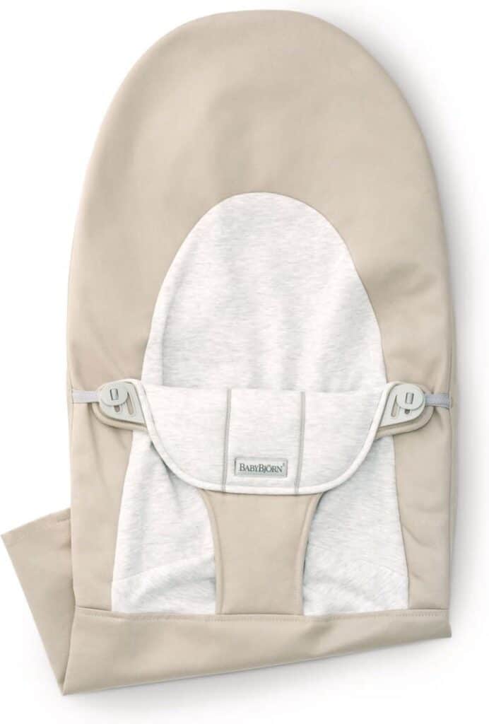 BabyBjörn - Stoffen Zitting Wipstoeltje - Geweven Jersey Beige Grijs