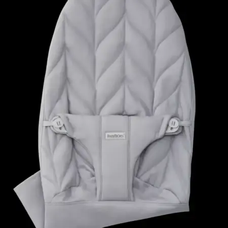 BabyBjörn - Stoffen Zitting Wipstoeltje - Geweven Kroonblad quilt Lichtgrijs