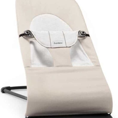 BabyBjörn - Wipstoeltje Balance Soft - Geweven Jersey Beige Grijs