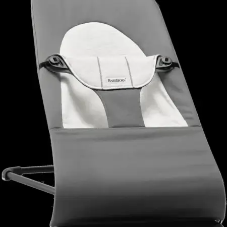 BabyBjörn - Wipstoeltje Balance Soft - Geweven Jersey Donkergrijs Grijs