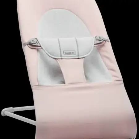 BabyBjörn - Wipstoeltje Balance Soft - Geweven Jersey Lichtroze Grijs