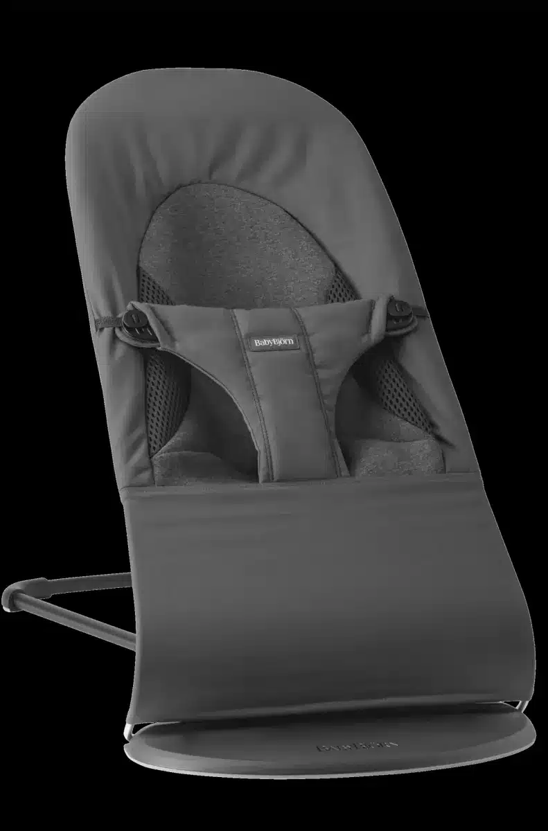 BabyBjörn - Wipstoeltje Balance Soft - Geweven Jersey Tri Fabric Donkergrijs