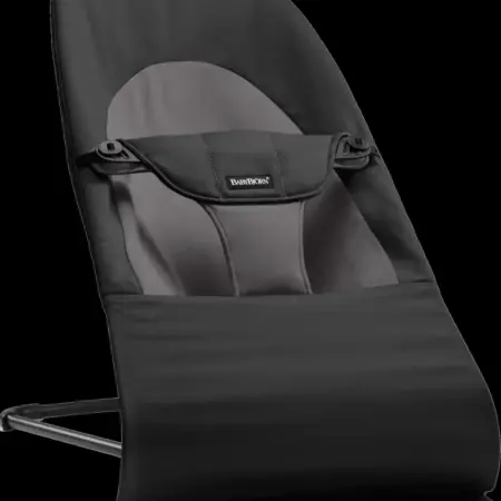 BabyBjörn - Wipstoeltje Balance Soft - Geweven Zwart Donkergrijs