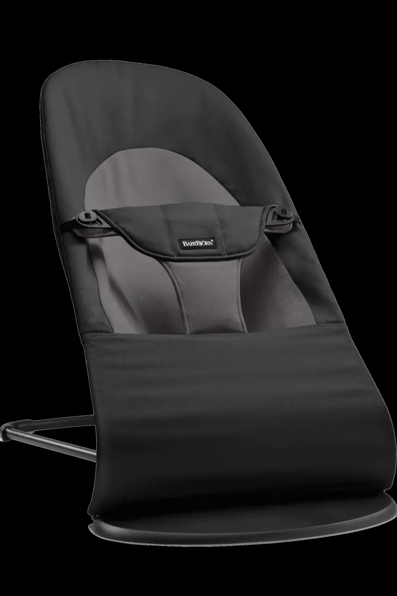 BabyBjörn - Wipstoeltje Balance Soft - Geweven Zwart Donkergrijs