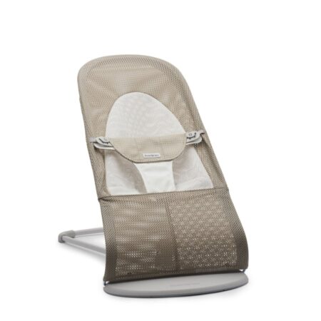 BabyBjörn - Wipstoeltje Balance Soft - Mesh Grijsbeige Wit