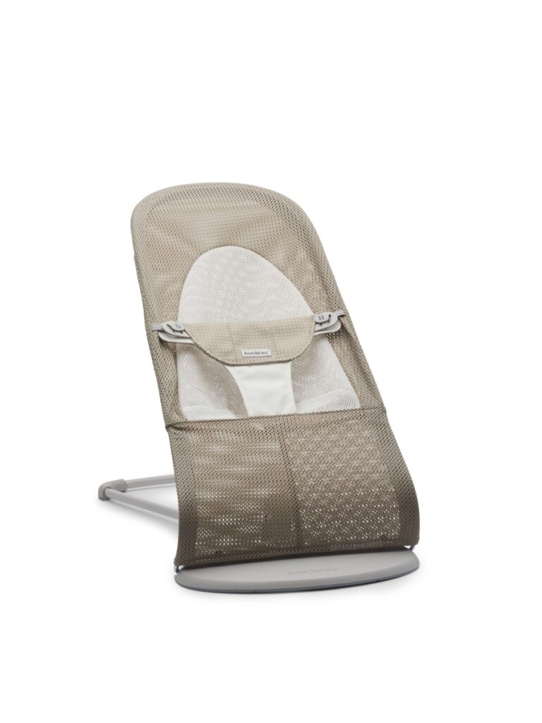 BabyBjörn - Wipstoeltje Balance Soft - Mesh Grijsbeige Wit