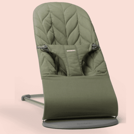 BabyBjörn - Wipstoeltje Bliss - Geweven Kroonblad quilt Donkergroen