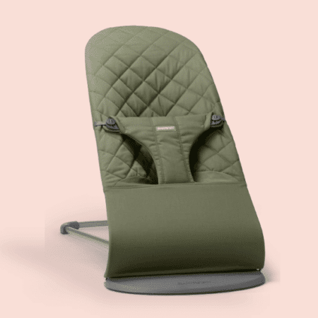 BabyBjörn - Wipstoeltje Bliss - Geweven klassieke quilt Donkergroen
