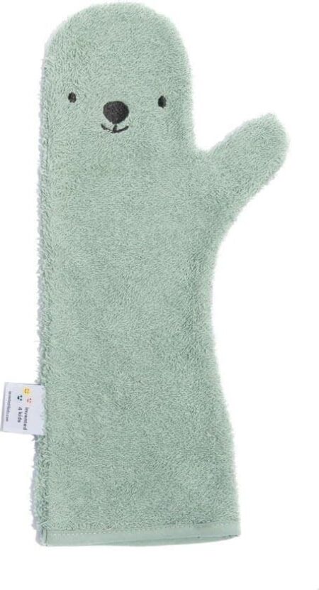 Baby Shower Glove - Washand Beer Groen