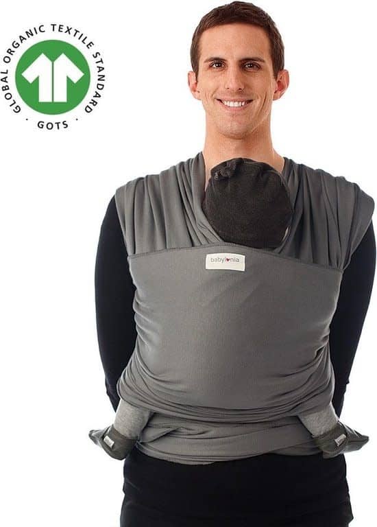 Babylonia baby Carriers - Draagdoek Tricot-Slen Organic - Moon Mist Grey - One Size