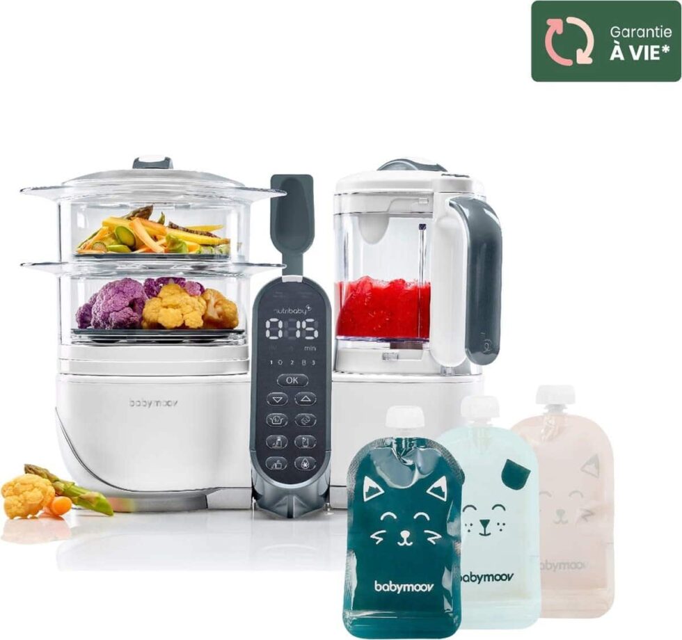 Babymoov - PACK Nutribaby(+)White * + 15 herbruikbare knijpzakjes