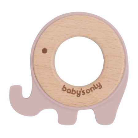 Baby's Only - Bijtring olifant oud roze