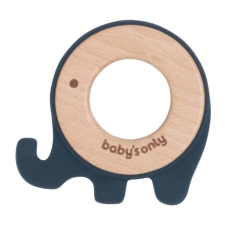 Baby's Only - Bijtring olifant vintage blue