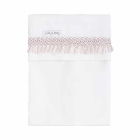 Baby's Only - Ledikantlaken gebreide bies Happiness oud roze/ecru