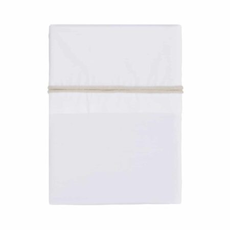 Baby's Only - Ledikantlaken gebreide bies warm linen/wit