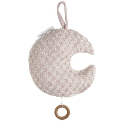 Baby's Only - Muziekdoosje maan Happiness oud roze