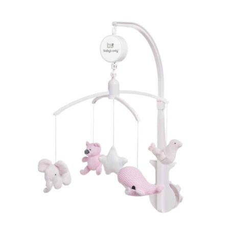 Baby's Only - Muziekmobiel classic roze/baby roze/wit