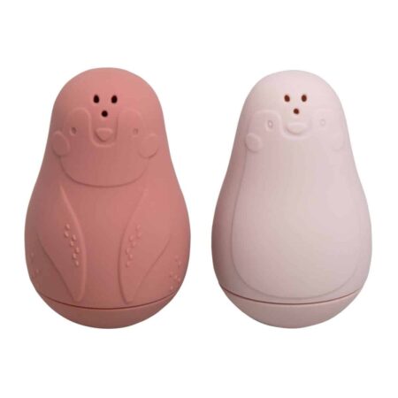 Baby's Only - Spuitfiguur pinguÃ¯ns stone red/oud roze - 2-pack