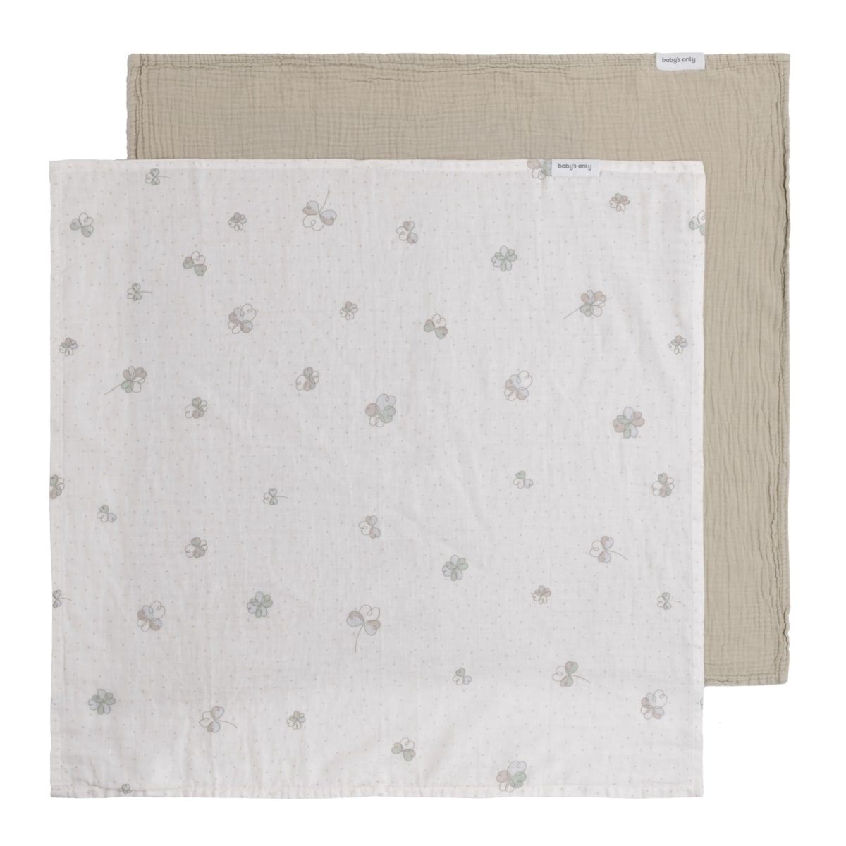 Baby's Only - Swaddle Tender beige/clover - 115x115 - 2-pack