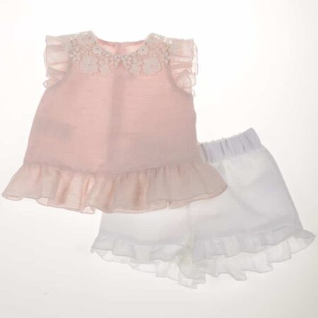 Barcellino - Blouse met short - linnen Rose