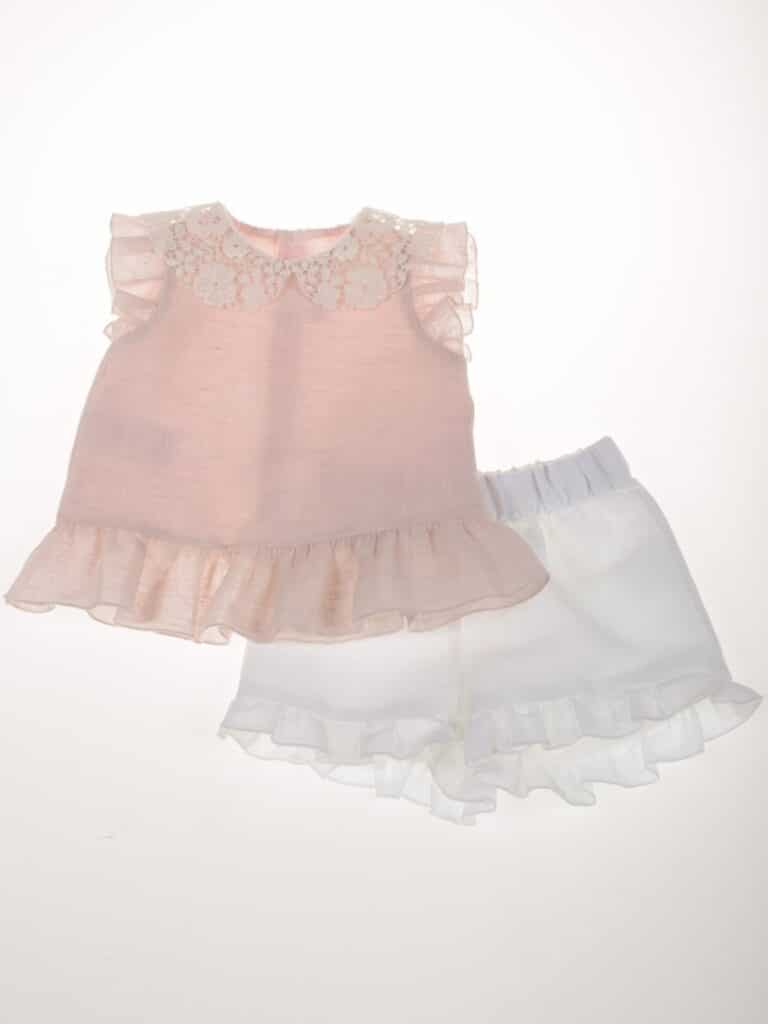 Barcellino - Blouse met short - linnen Rose