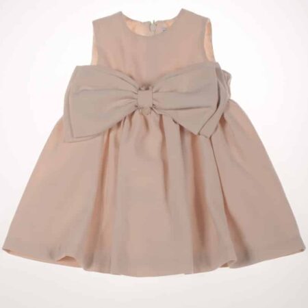 Barcellino - Jurk met grote strik - Beige