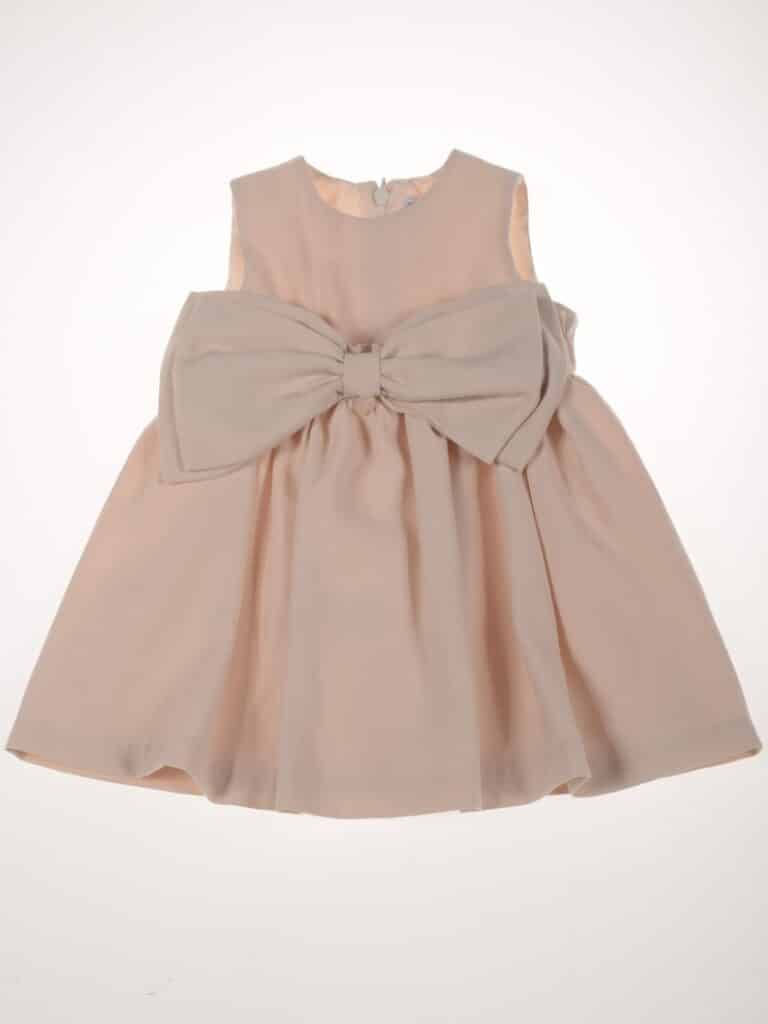 Barcellino - Jurk met grote strik - Beige