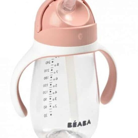Beaba - Drinkbeker met rietje 300ml - oudroze