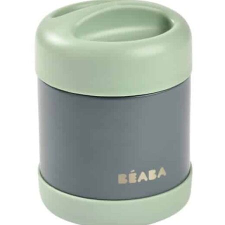 Beaba - RVS thermo-portie 300ml (mineral grey/sage green)