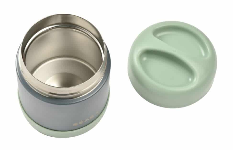 Beaba - RVS thermo-portie 300ml (mineral grey/sage green)
