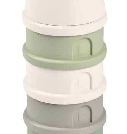 Beaba - Stapelbare doseerdozen 4 compartimenten Cotton white/Sage green