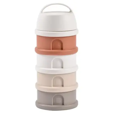 Beaba - Stapelbare doseerdozen 4 compartimenten cotton white/terracotta