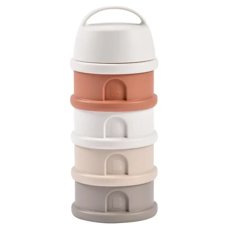 Beaba - Stapelbare doseerdozen 4 compartimenten cotton white/terracotta