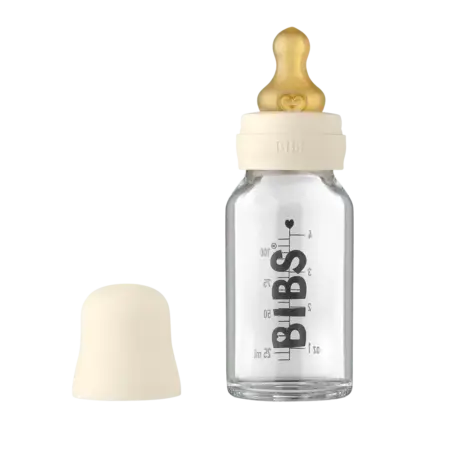 Bibs - Baby Glass Bottle Complete Set - Ivory