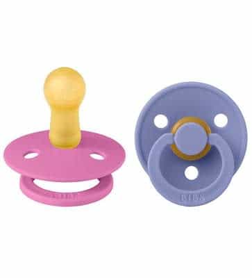 Bibs - Fopspeen Natuurrubber - Blister Bubblegum/Peri - T1
