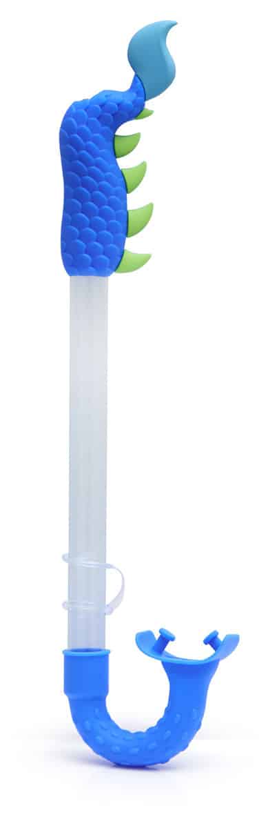 Bling2o - SNORKEL: DRAGON SNORKEL - Midnight Mystic, blauw, siliconen, in doorzichtige opbergzak, 6+