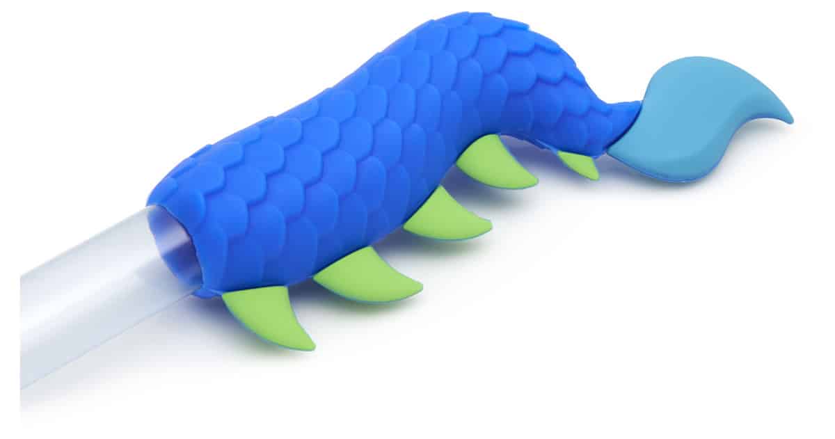 Bling2o - SNORKEL: DRAGON SNORKEL - Midnight Mystic, blauw, siliconen, in doorzichtige opbergzak, 6+