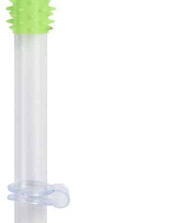 Bling2o - SNORKEL: SPIKE-LEIGH BUMPY SPIKE SNORKEL - Lagoon Lime Blue, blauw, groen, siliconen, in doorzichtige opbergzak, 6+