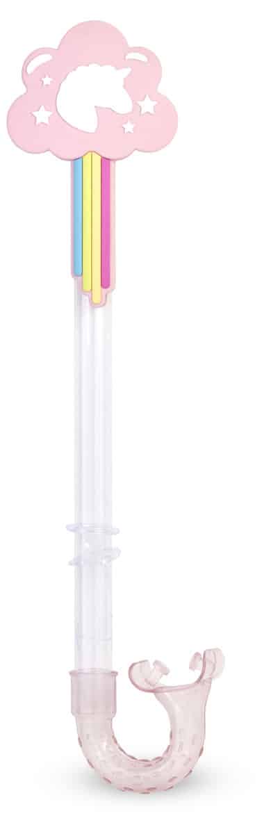 Bling2o - SNORKEL: UNICORN SNORKEL - Real as Rainbows, roze, siliconen, in doorzichtige opbergzak, 6+