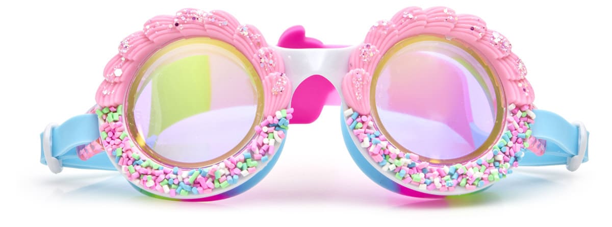 Bling2o - ZWEMBRIL: BAKE OFF - Pink Sugar, meerkleurig, siliconen, aanpasbare hoofdband, 100% UV bescherming, anti-condens, in doorzichtige bewaardoos, 6+