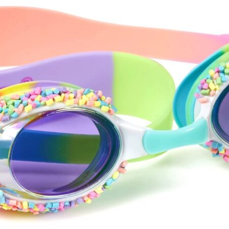 Bling2o - ZWEMBRIL: CAKE POP CLASSIC - Whoopie Pie, meerkleurig, siliconen, aanpasbare hoofdband, 100% UV bescherming, anti-condens, in doorzichtige bewaardoos, 6+