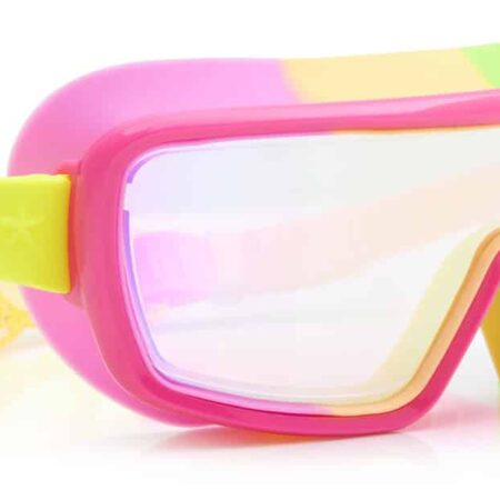 Bling2o - ZWEMBRIL: CHROMATIC - Spectro Strawberry, meerkleurig, siliconen, aanpasbare hoofdband, 100% UV bescherming, anti-condens, in doorzichtige bewaardoos, 6+