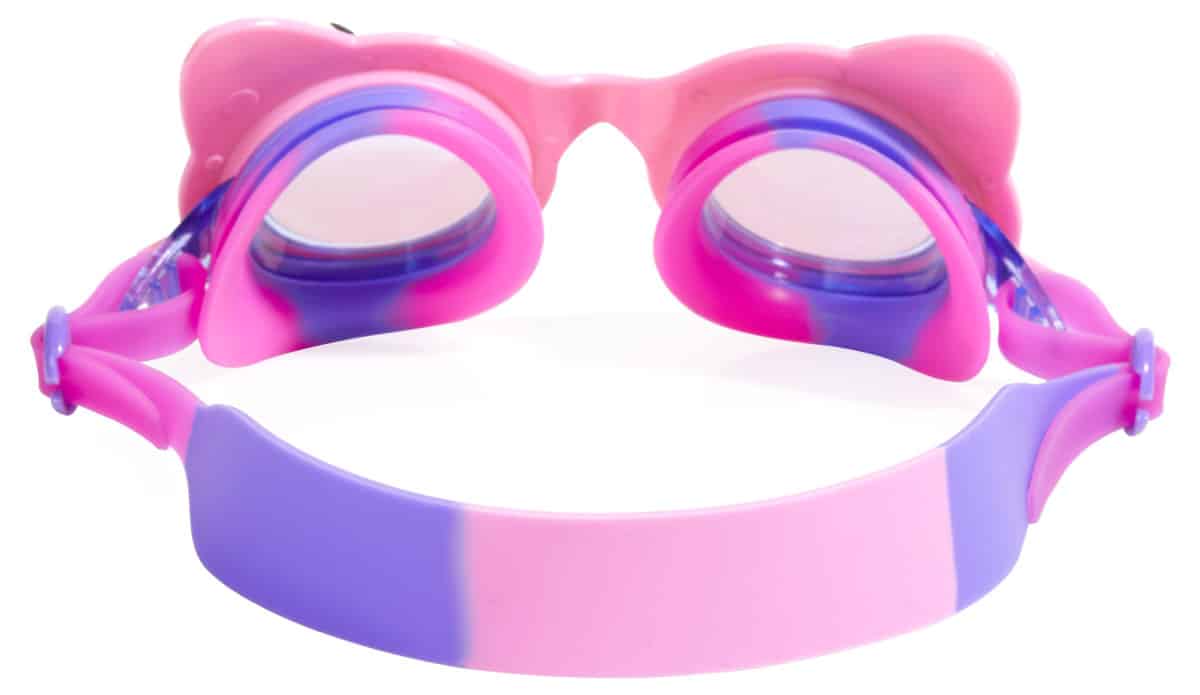 Bling2o - ZWEMBRIL: PAWDRY HEPBURN - Pink 'n Boots, roze, siliconen, aanpasbare hoofdband, 100% UV bescherming, anti-condens, in doorzichtige bewaardoos, 6+